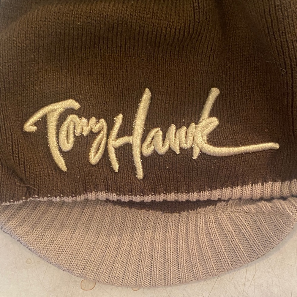 Tony Hawk Brown and Tan Knit Beanie